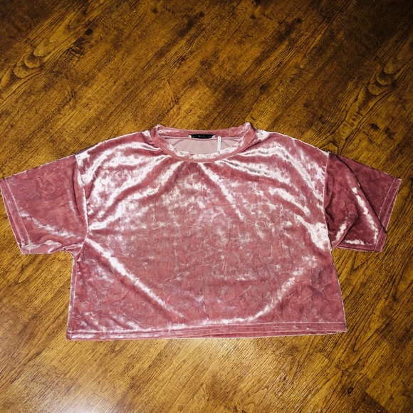 Urban Outfitters Velvet Crop Top - Picture 1 of 3